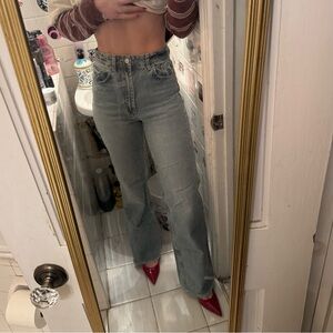 Zara Light Blue Flare Jeans
